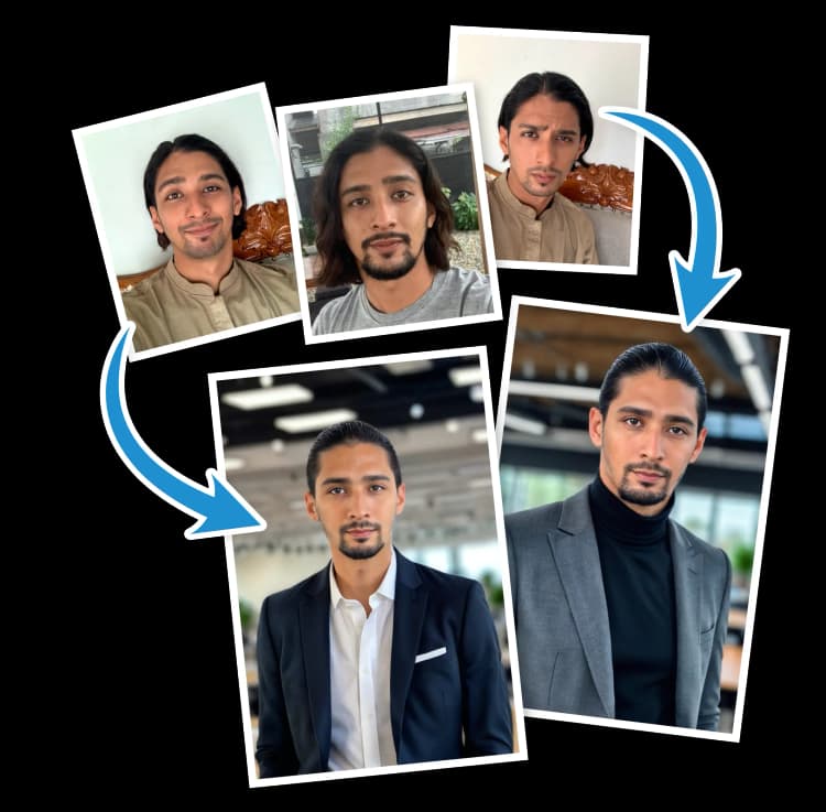 Kolase foto profesional karyawan