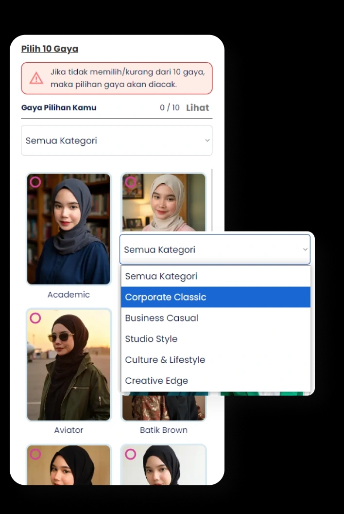 Pilih Gaya