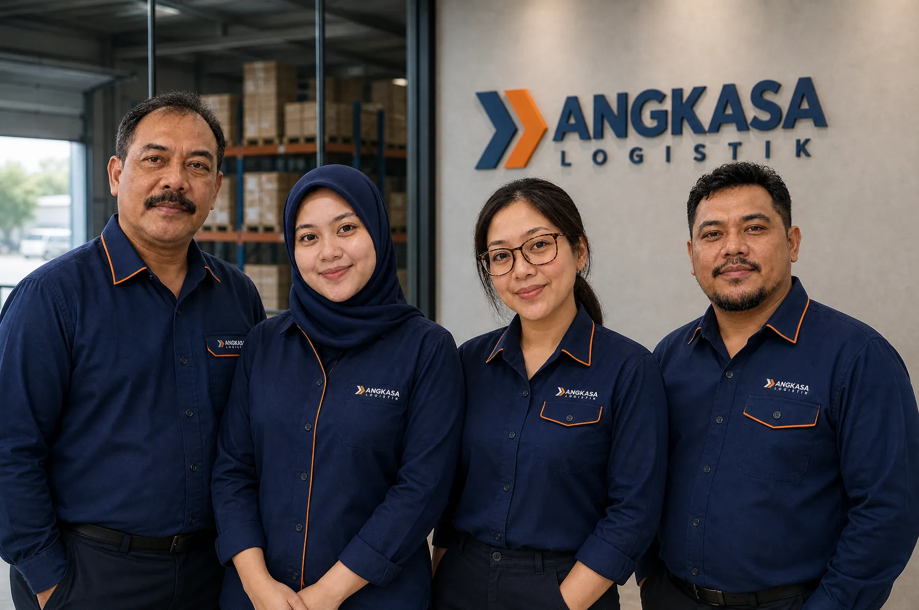 PT Angkasa Logistik, foto grup di kantor yang sama